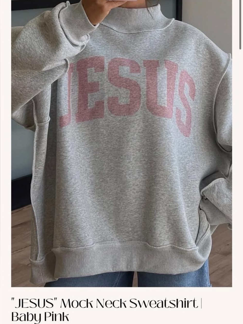 NWT — Talulah — Reversible JESUS Mockneck Sweatshirt— Size L/XL